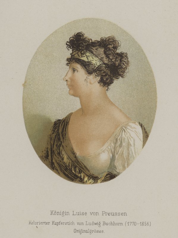 Queen Luise of Prussia, consort of King Frederick William III (coloured engraving) بواسطة المدرسة الأوروبية