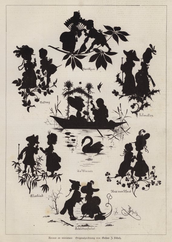 Rococo in miniature (engraving) بواسطة المدرسة الأوروبية