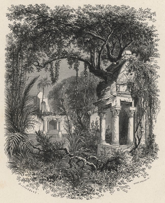 Ruines des jardins du grand Mogol (engraving) بواسطة المدرسة الأوروبية