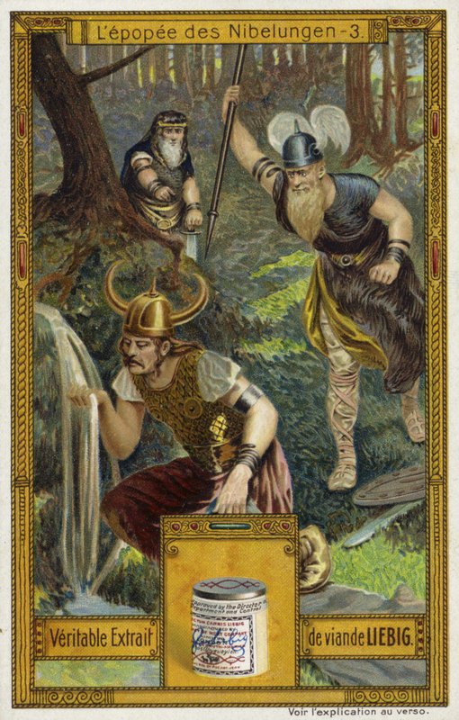 مشهد من Nibelungenlied بواسطة المدرسة الأوروبية