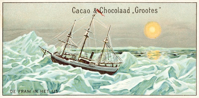 The Fram in the ice (chromolitho) بواسطة المدرسة الأوروبية