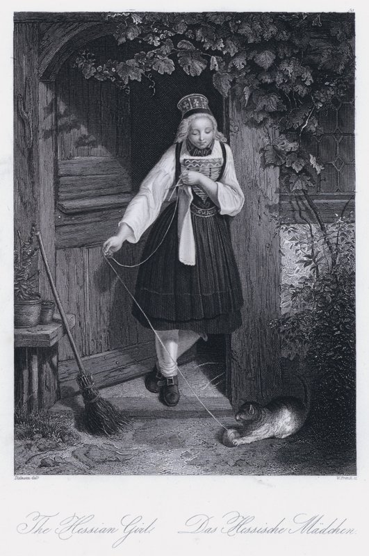 The Hessian Girl (engraving) بواسطة المدرسة الأوروبية