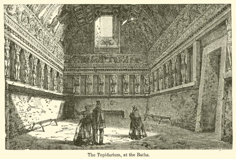 The Tepidarium ، في الحمامات (نقش) بواسطة المدرسة الأوروبية