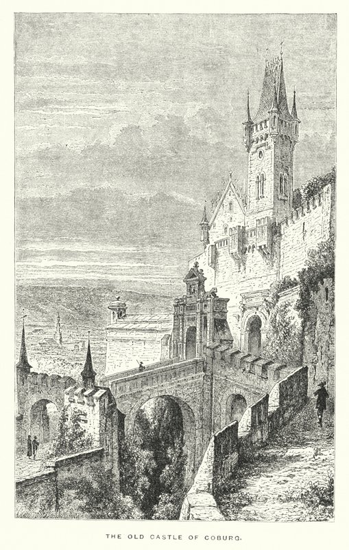 The old Castle of Coburg (engraving) بواسطة المدرسة الأوروبية