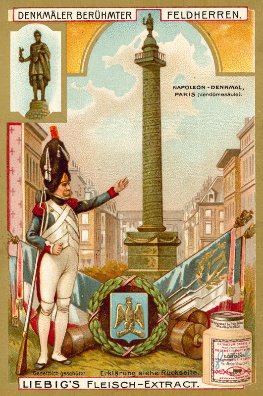Vendome Column, monument to Napoleon, Paris (chromolitho) بواسطة المدرسة الأوروبية