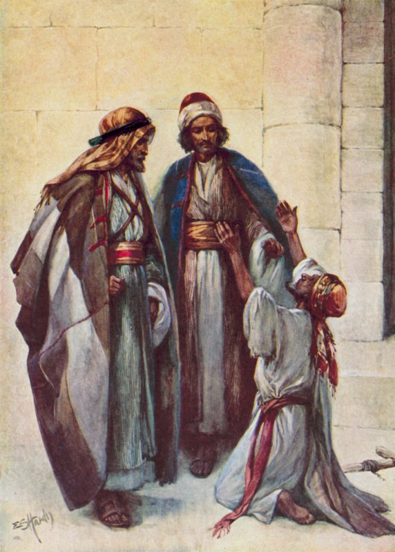 بيتر ويوحنا والرجل الأعرج (لون ليثو) بواسطة إيفلين ستيوارت هاردي