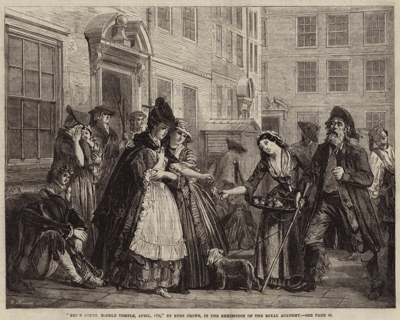 محكمة الطوب ، المعبد الأوسط ، أبريل 1774 بواسطة آير كرو