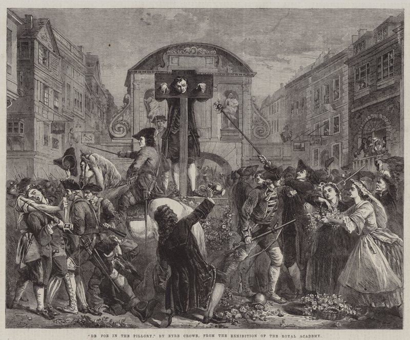 De Foe in the Pillory من معرض الأكاديمية الملكية بواسطة آير كرو