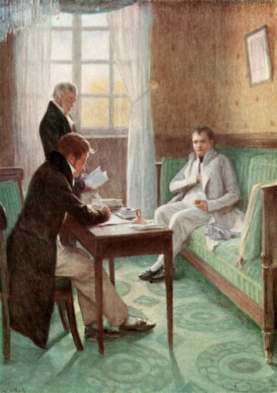 نابليون في سانت هيلانة بواسطة Felicien baron de Myrbach Rheinfeld