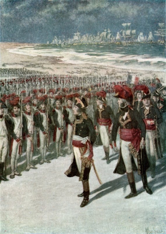 نابليون يستعرض القوات في بولون بواسطة Felicien baron de Myrbach Rheinfeld