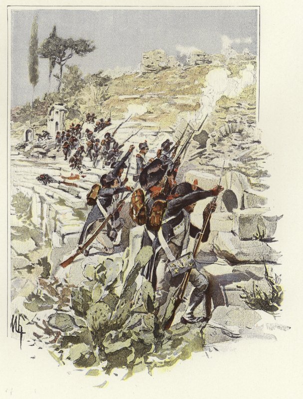 جنود بين أنقاض نيكوبوليس بواسطة Felicien baron de Myrbach Rheinfeld