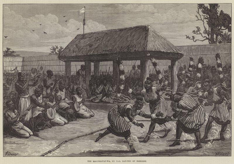 ال Logunkayau-wa أو الذيل الراقصون من Dahomey بواسطة فيليكس ريجامي