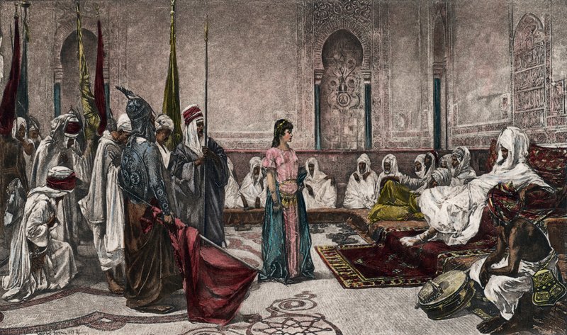 سجين دولة في قصر الحمراء (حفر ضوئي ملون) بواسطة Ferencz Frans Eisenhut