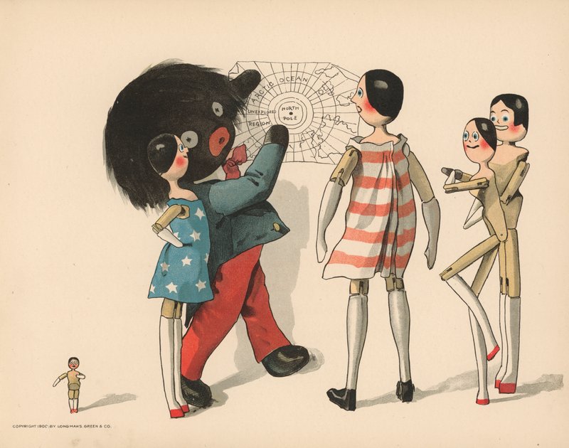 رسم توضيحي لمغامرات Golliwoggs القطبية بواسطة فلورنس ك. أبتون