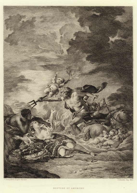 Neptune et Amymone (نقش) بواسطة فرانسوا (بعد) باوتشر