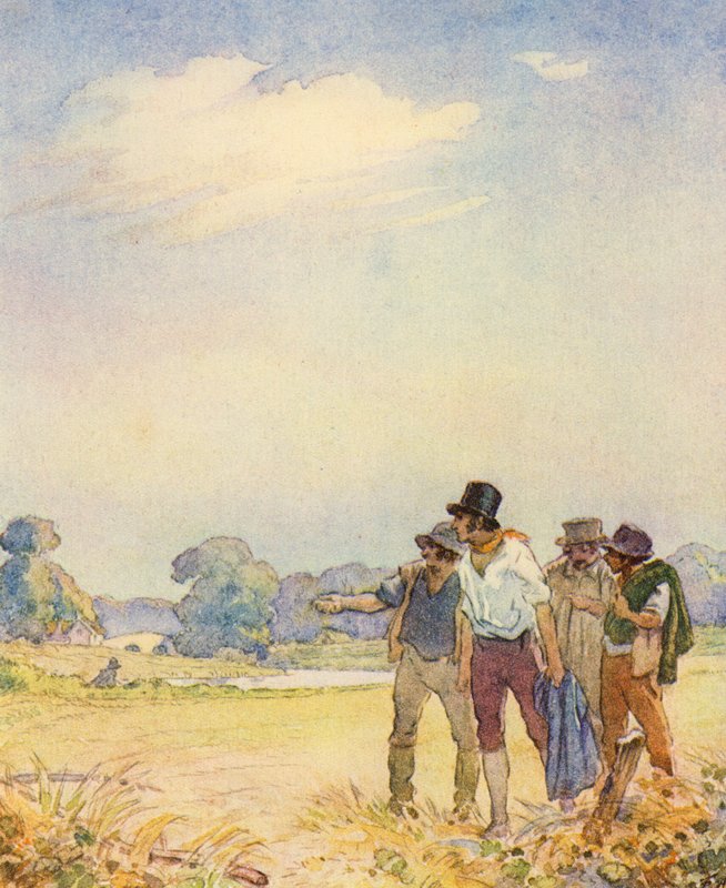 رسم توضيحي لـ The Scholar-Gipsy بواسطة ماثيو أرنولد (لون ليثو) بواسطة فرانك ادامز