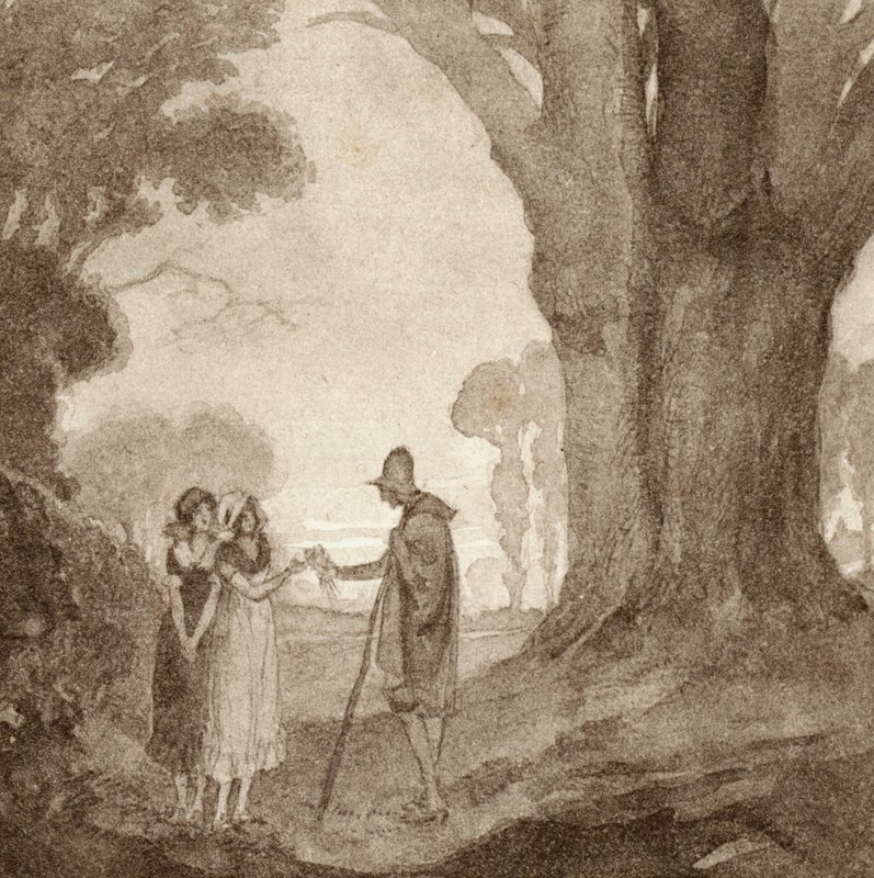 رسم توضيحي لـ The Scholar-Gipsy بواسطة ماثيو أرنولد (لون ليثو) بواسطة فرانك ادامز