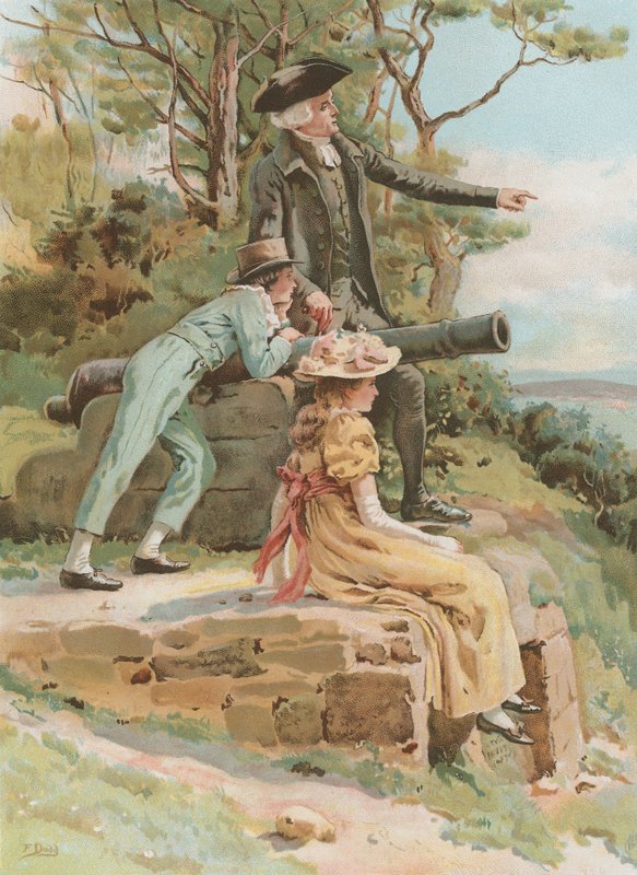 ساحة المعركة القديمة (chromolitho) بواسطة فرانك داد