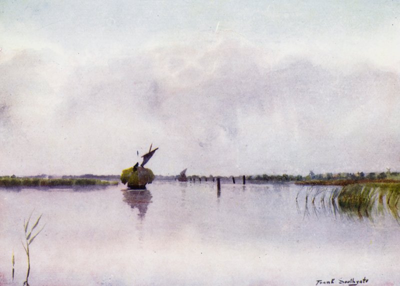 نورفولك برودز: Hay-Boat on Hickling Broad بواسطة فرانك ساوثجيت