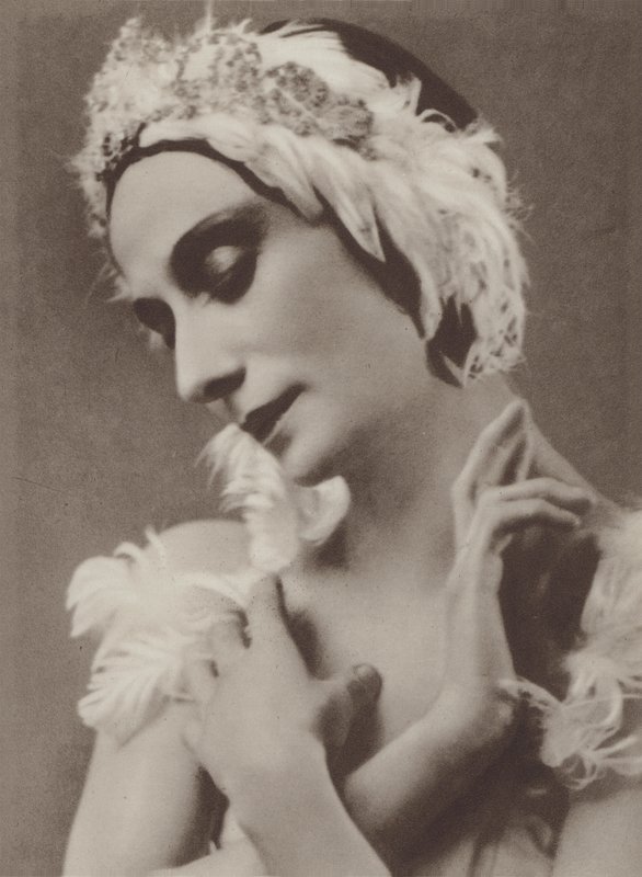 بافلوفا في The Dying Swan (صورة b / w) بواسطة فرانس فان رييل