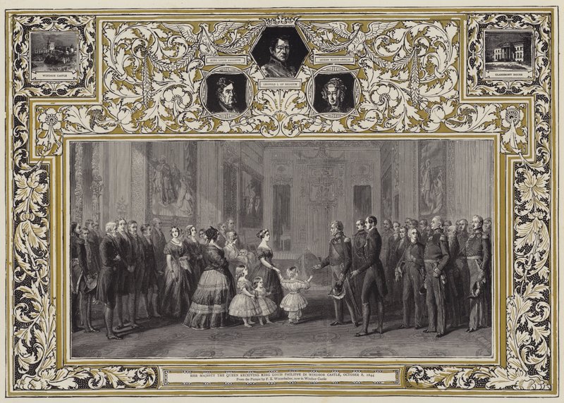 جلالة الملكة تستقبل الملك لويس فيليب في قلعة وندسور ، 8 أكتوبر 1844 بواسطة فرانز كزافييه وينترهالتر
