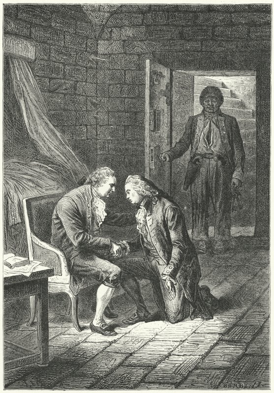 Louis XVI of France receiving the news of his conviction for treason from his lawyer, Malesherbes بواسطة فريدريك ثيودور (بعد) ليكس
