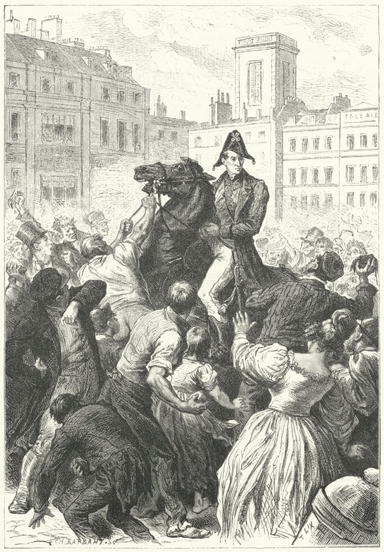 The Duke of Welligton caught up in a riot (engraving) بواسطة فريدريك ثيودور (بعد) ليكس