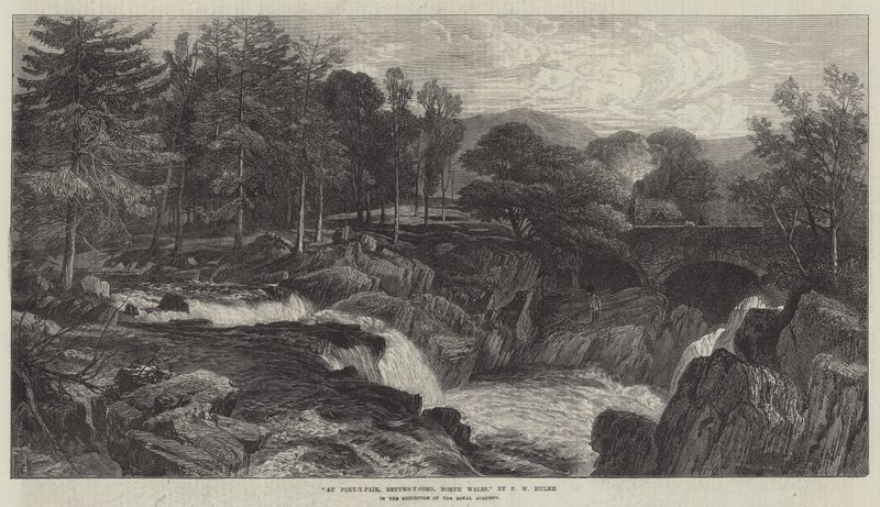 في Pont-y-Pair ، Bettws-y-Coed ، شمال ويلز بواسطة فريدريك ويليام هولمي