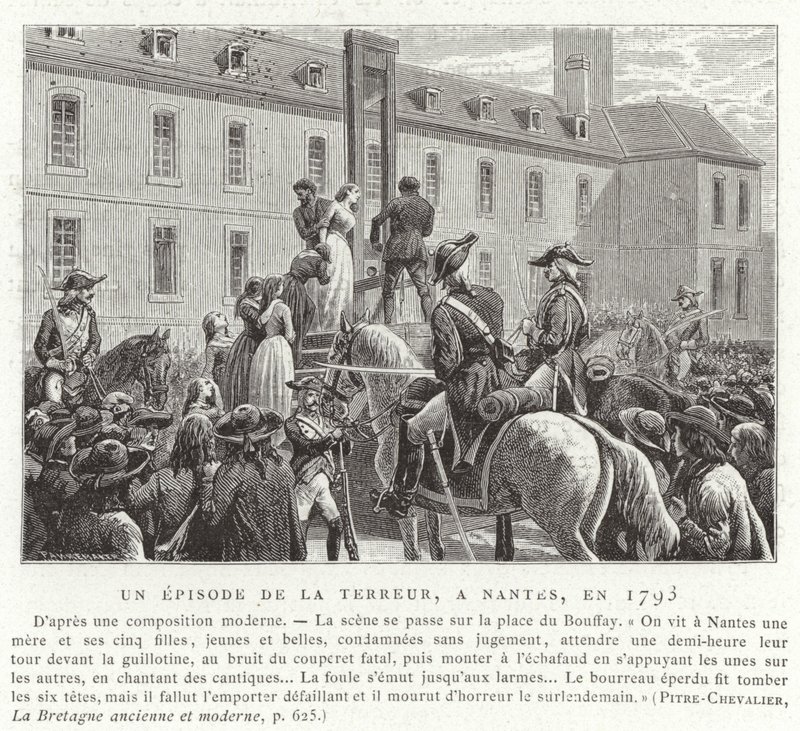 حلقة في عهد الإرهاب ، الثورة الفرنسية ، نانت ، 1793 بواسطة المدرسة الفرنسية