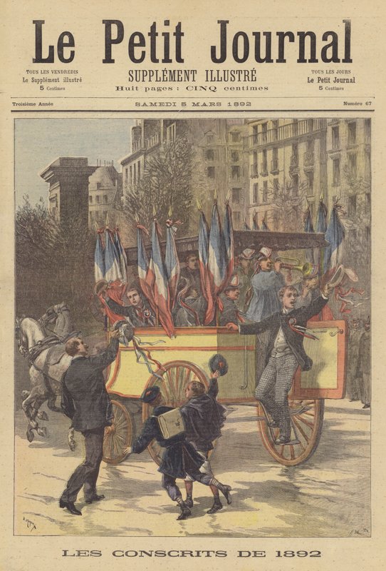 المجندين في الجيش الفرنسي عام 1892 بواسطة المدرسة الفرنسية