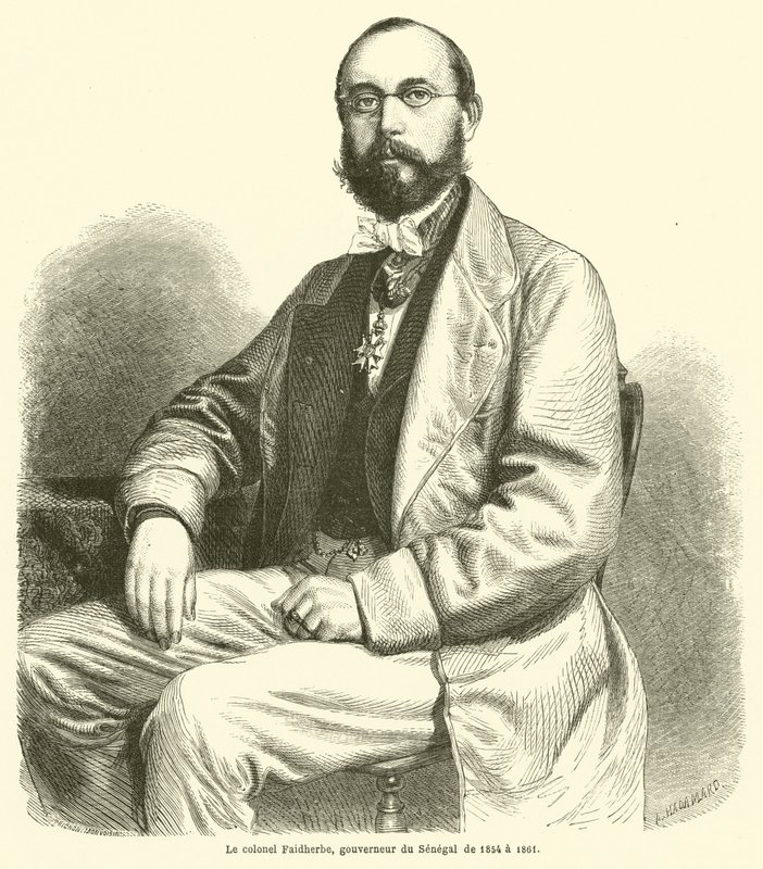 العقيد Faidherbe ، حاكم السنغال 1854-1861 بواسطة المدرسة الفرنسية
