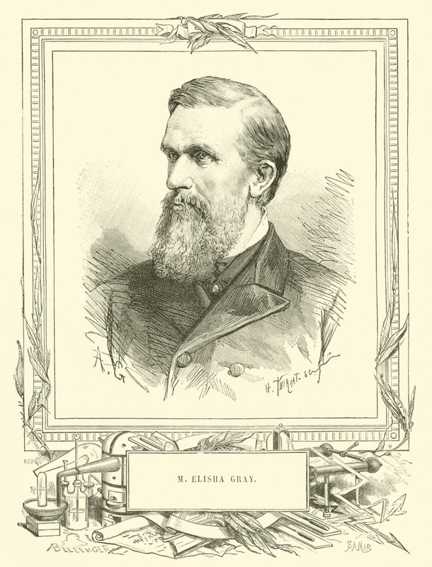 م Elisha Gray بواسطة المدرسة الفرنسية