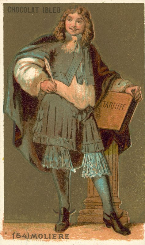 موليير ، كاتب مسرحي وممثل فرنسي (chromolitho) بواسطة المدرسة الفرنسية