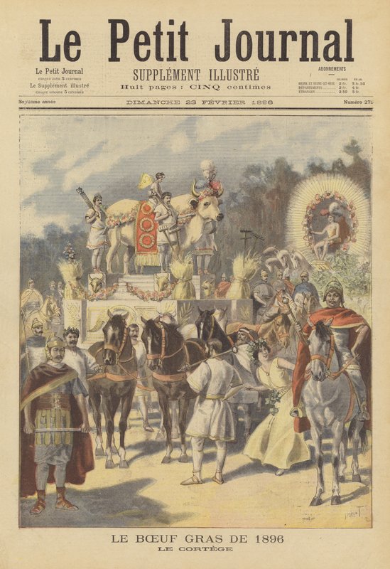 موكب الثور المسمن في باريس ، 1896 بواسطة المدرسة الفرنسية