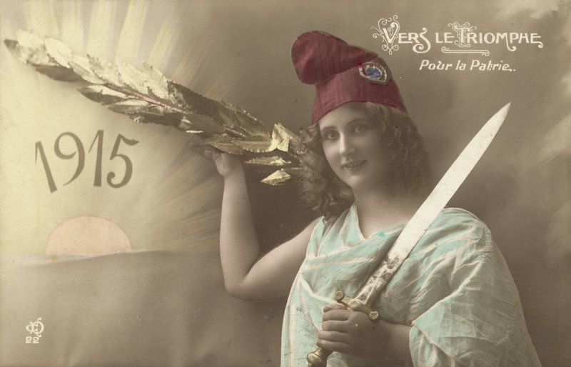 1915 ، Vers Le Triomphe ، من أجل الوطن بواسطة مصور فرنسي