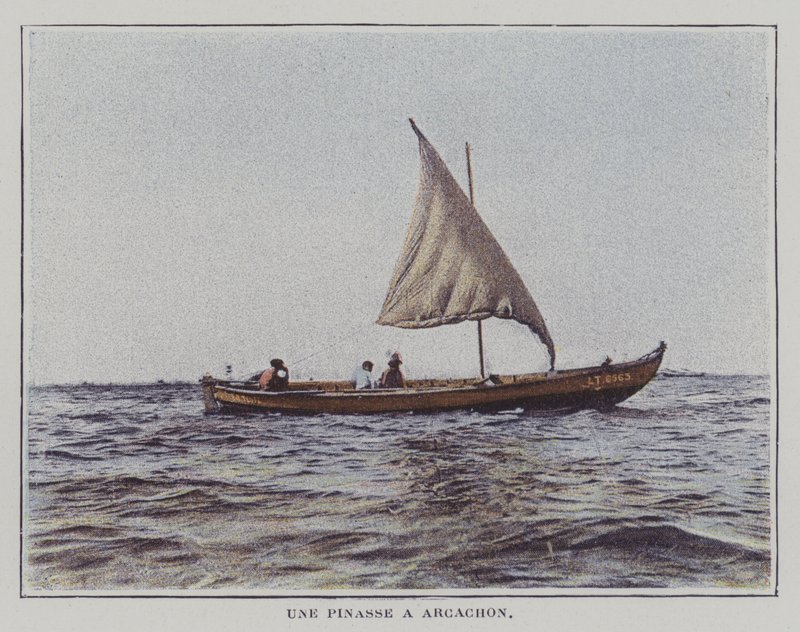 زورق في Arcachon ، فرنسا (صورة ملونة) بواسطة مصور فرنسي