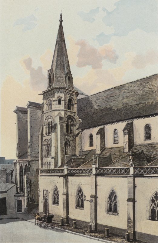 Auxerre ، كنيسة القديس أوسبي ، الواجهة الجانبية N بواسطة مصور فرنسي