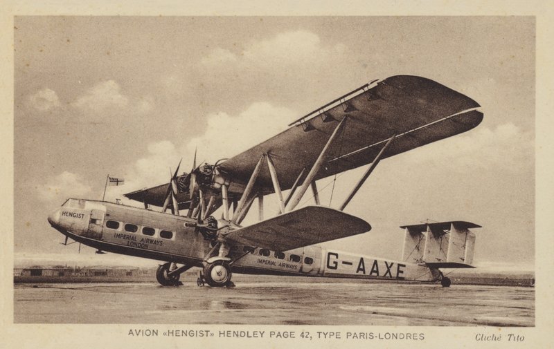 Avion Hengist Hendley صفحة 42 ، اكتب Paris-Londres بواسطة مصور فرنسي