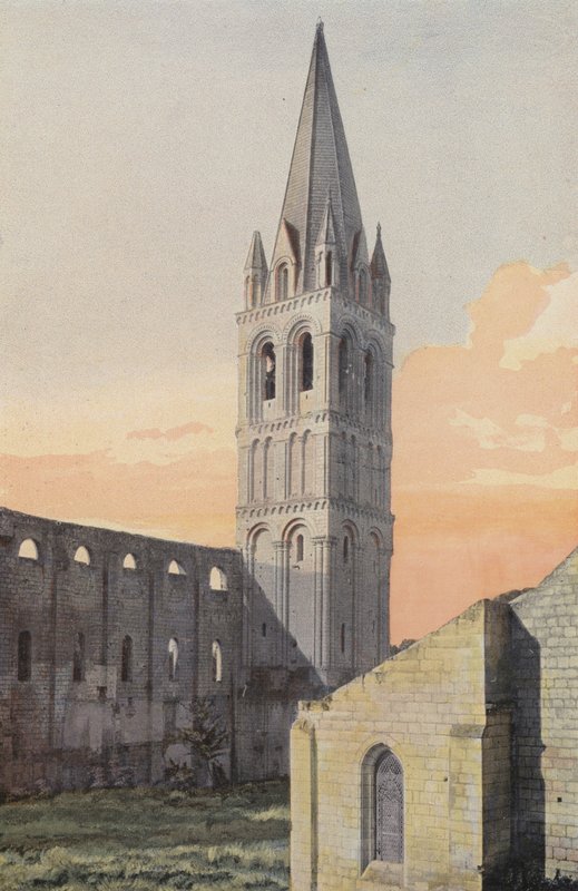 Beaulieu-les-Loches ، كنيسة الدير ، برج الجرس NE بواسطة مصور فرنسي
