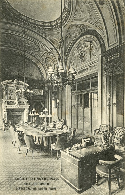 غرفة الاجتماعات ، بنك Credit Lyonnais ، باريس (صورة b / w) بواسطة مصور فرنسي