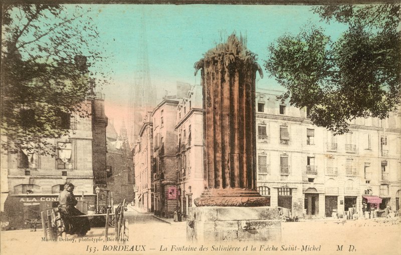 بوردو ، La Fontaine Des Salinieree ، La Fieche Saint-Michel بواسطة مصور فرنسي