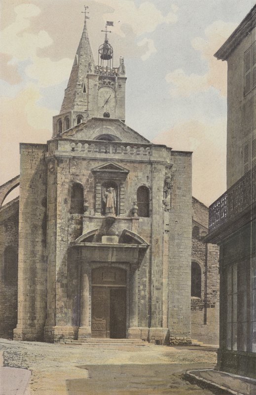 Bourg-Saint-Andeol ، الكنيسة ، الواجهة O بواسطة مصور فرنسي