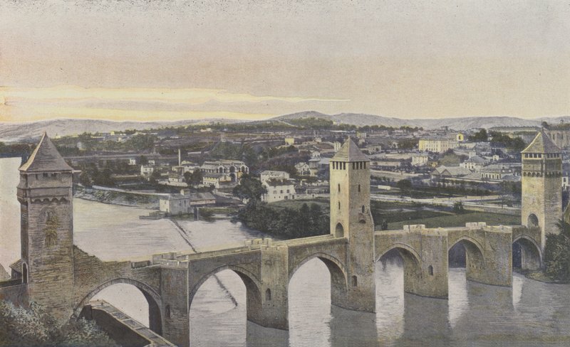 Cahors ، Pont Valentre وإطلالة على ضفة G للوط بواسطة مصور فرنسي