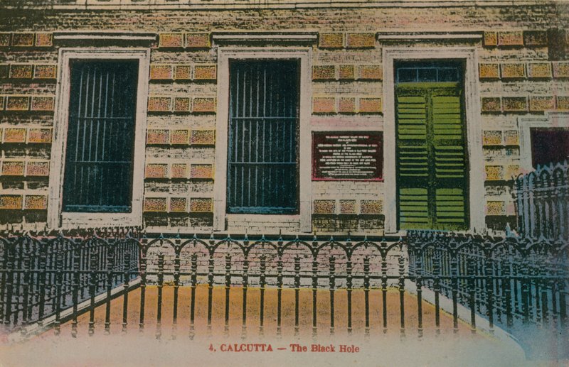 كالكوتا - الثقب الأسود. أُرسلت البطاقة البريدية عام 1913. بواسطة مصور فرنسي