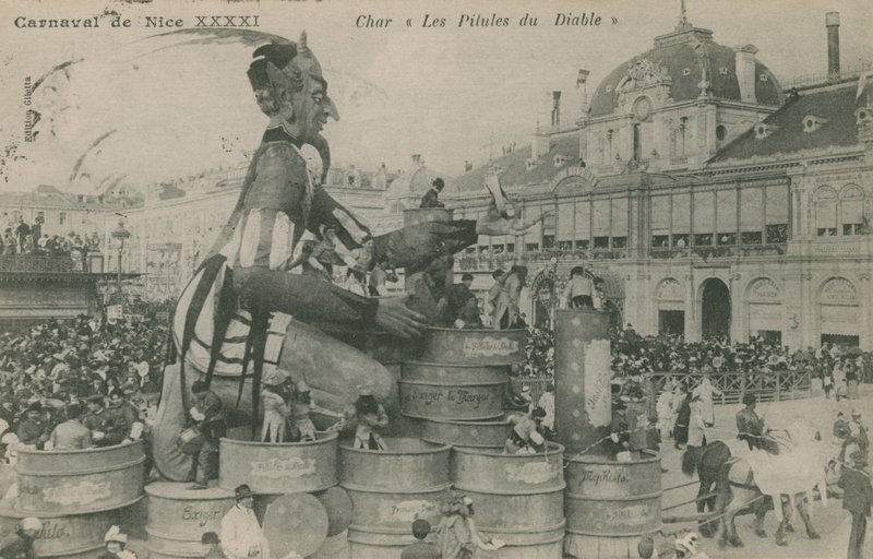 كرنفال جميل ، شار ، حبوب الشيطان. أُرسلت البطاقة البريدية عام 1913. بواسطة مصور فرنسي