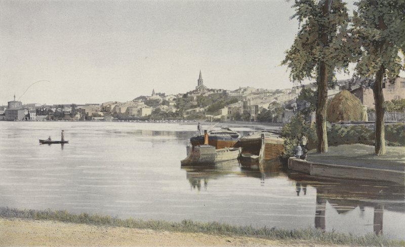 Castelnaudary ، منظر عام مأخوذ من Grand Bassin بواسطة مصور فرنسي