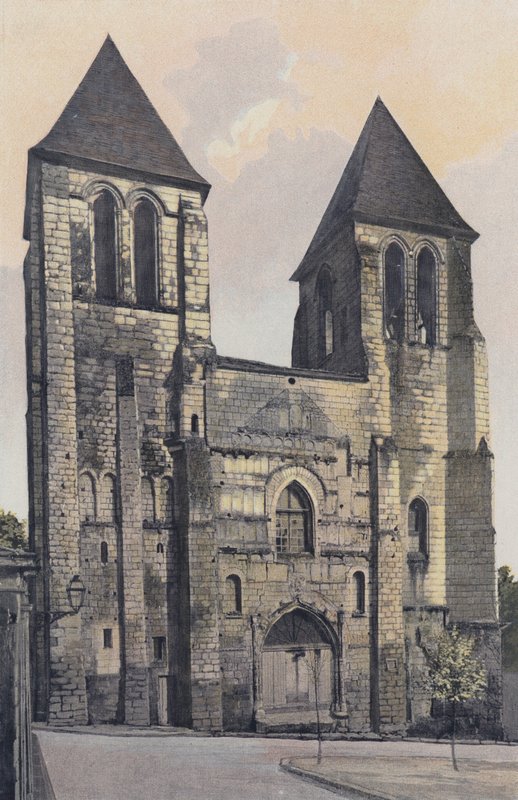 شينون ، كنيسة Saint-Mexme ، الواجهة O (المدرسة) بواسطة مصور فرنسي