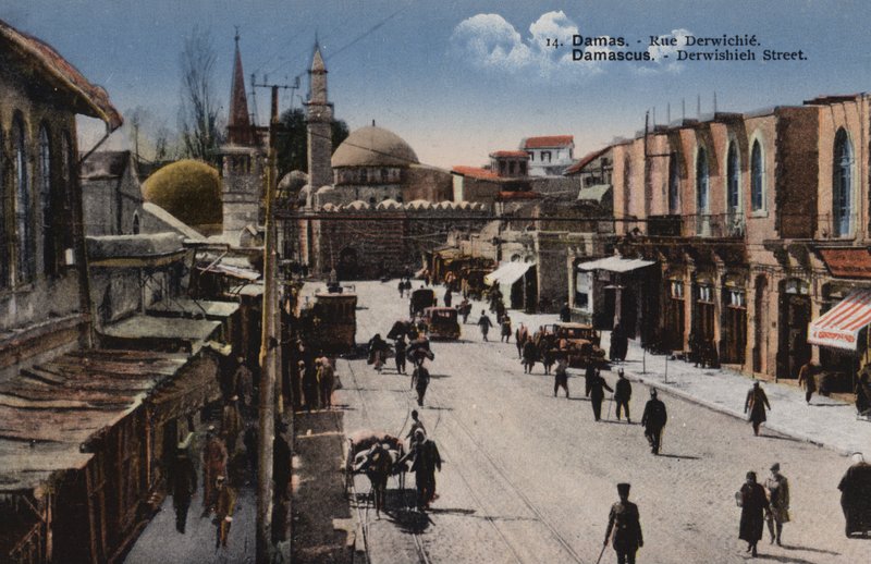 دمشق شارع الدرويش بواسطة مصور فرنسي