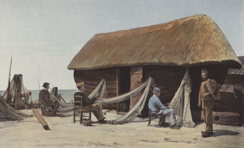 Etretat ، Caloge على الشاطئ بواسطة مصور فرنسي