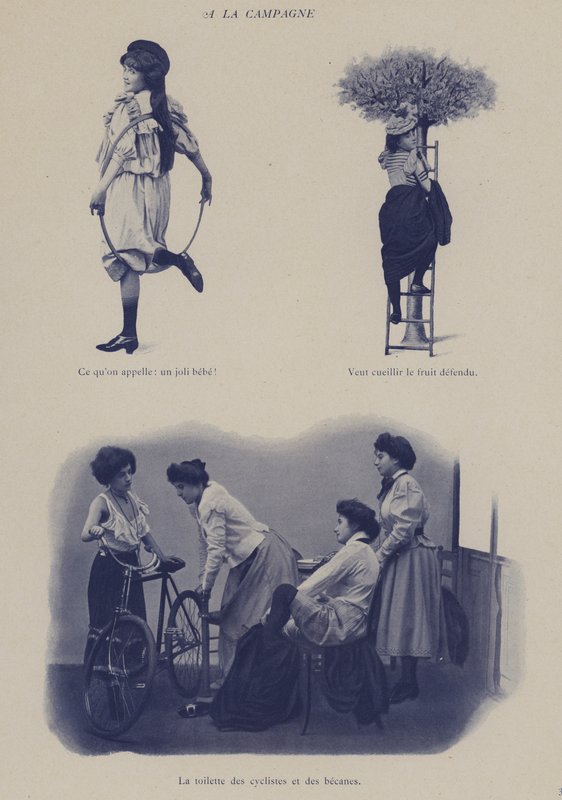 رسم توضيحي لـ Petites Parisiennes (أي الفتيات العاملات في باريس) (صورة أبيض وأسود) بواسطة مصور فرنسي
